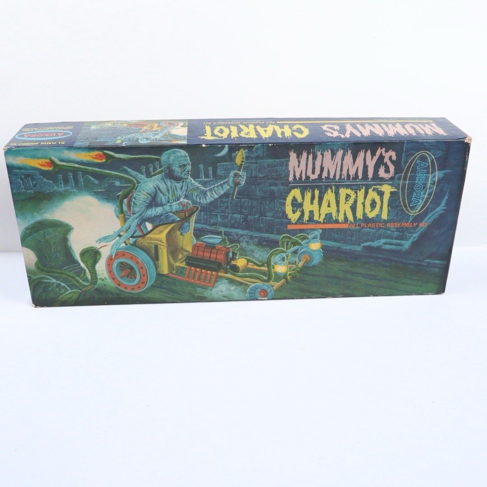 Aurora Original 1964 The Mummy's Chariot Model 459-98 Instructions Box 72/74 pcs